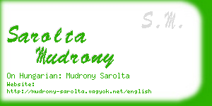 sarolta mudrony business card